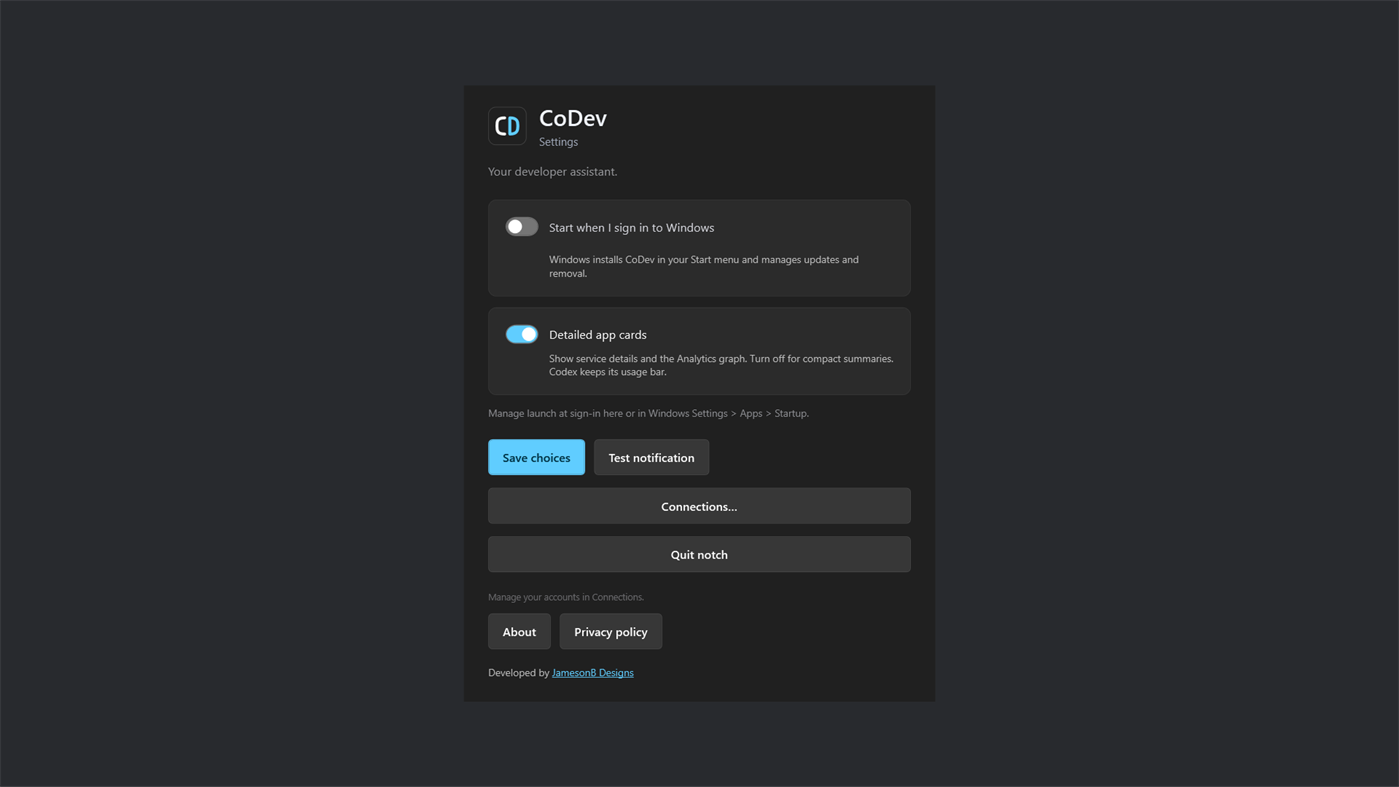 #1. CoDev - Your Developer Assistant (Windows) Von: JamesonB Designs