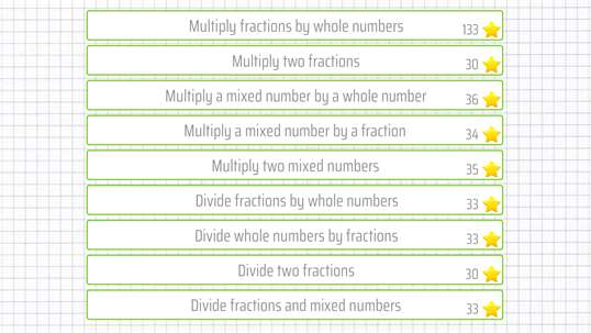 Multiply and divide fractions - 5th grade math skills screenshot 4
