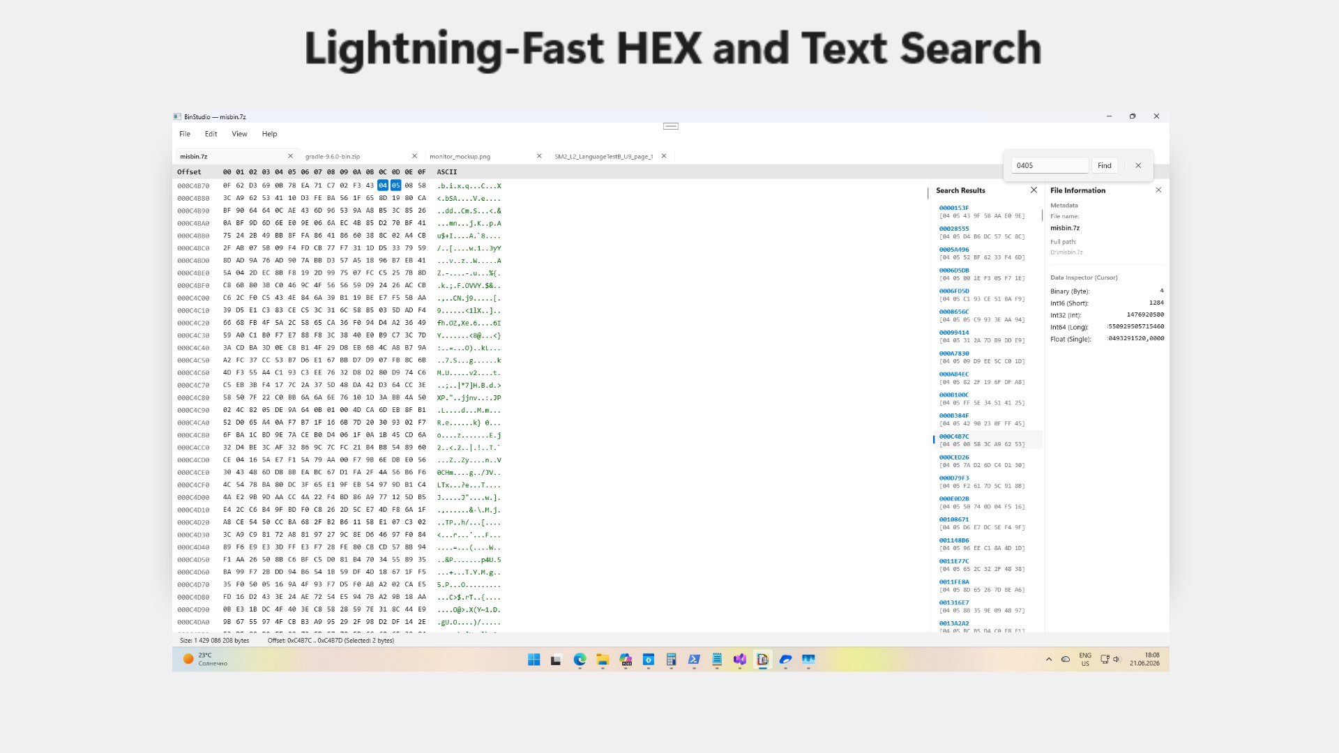 BinStudio — Fast HEX Editor & Binary Viewer screenshot