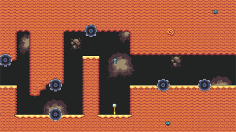 Solar Machina 遊戲後期可能出現的複雜場景與進階移動技巧展示。