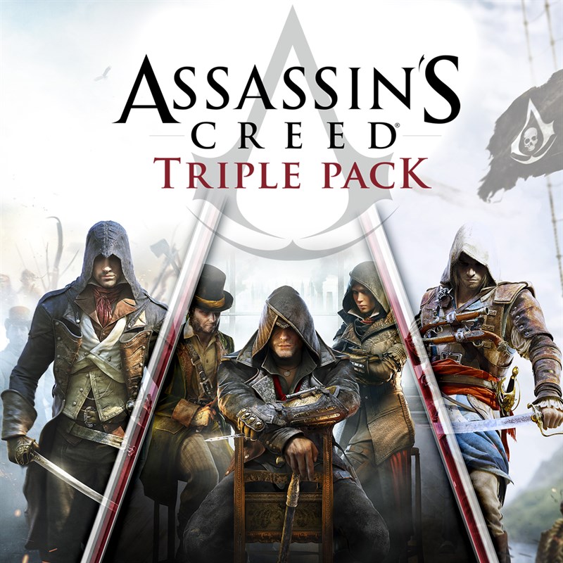 Pack triplo Assassin's Creed: Black Flag, Unity, Syndicate — jogo digital para Xbox One e Series X|S