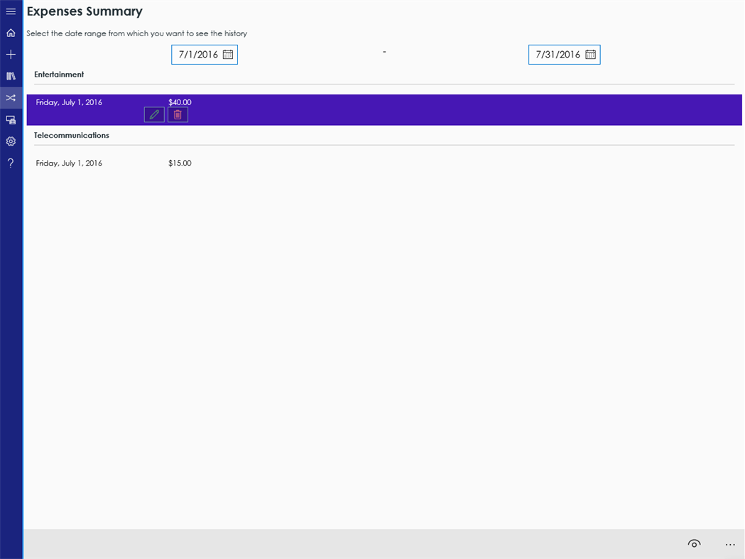 #5. Spendometer (Windows) Podle: Arun JAMES