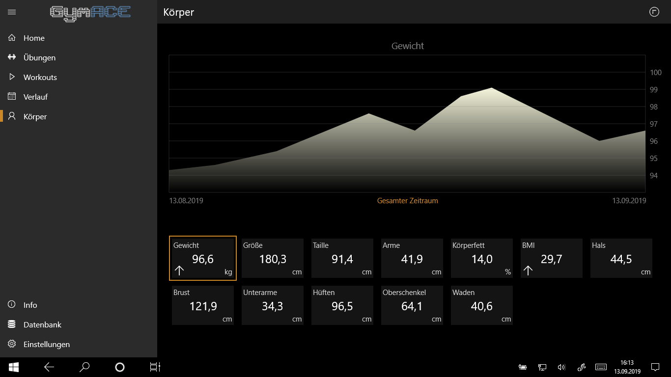 Erfassung von Körperdaten