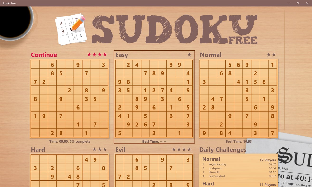 #2. Sudoku Free (Windows) โดย: Reflection IT