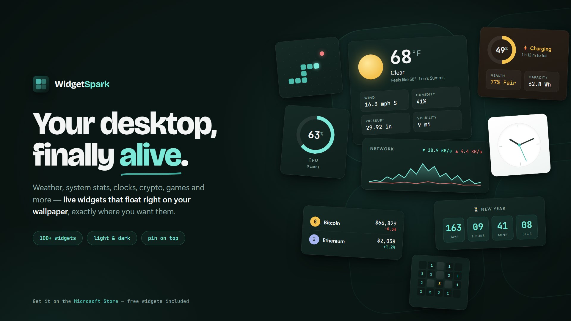 WidgetSpark - Desktop Widgets, Clocks & Live Wallpapers screenshot