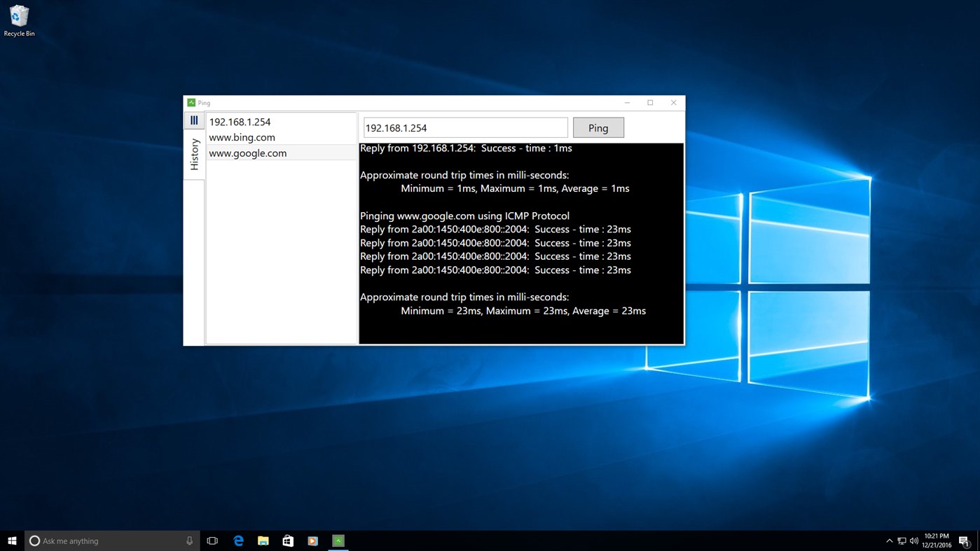 #1. Ping - ICMP (Windows) 由: Software Goodiebag