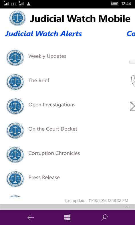 Judicial Watch on Windows 10 Screenshots 1