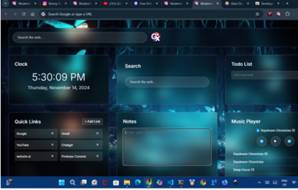 Modern Glass Widget Theme-X Evolution