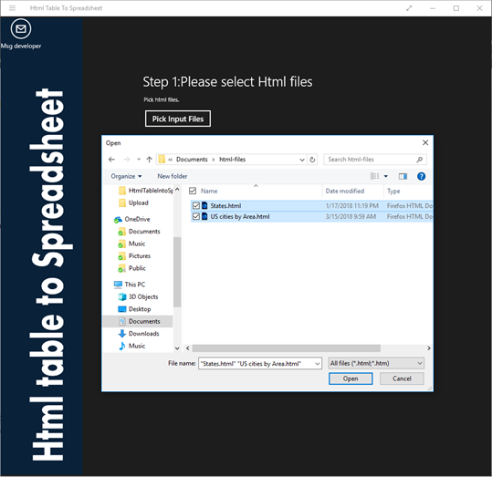 Html Table To Spreadsheet screenshot 1