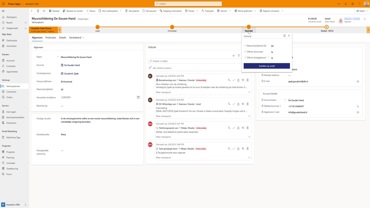 Snapshot 5 of HandsOn CRM