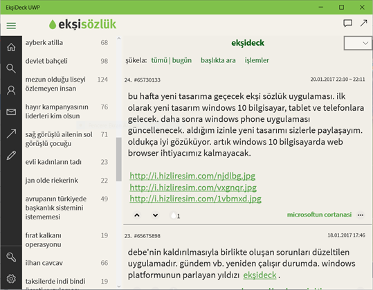 EkşiDeck UWP screenshot 3