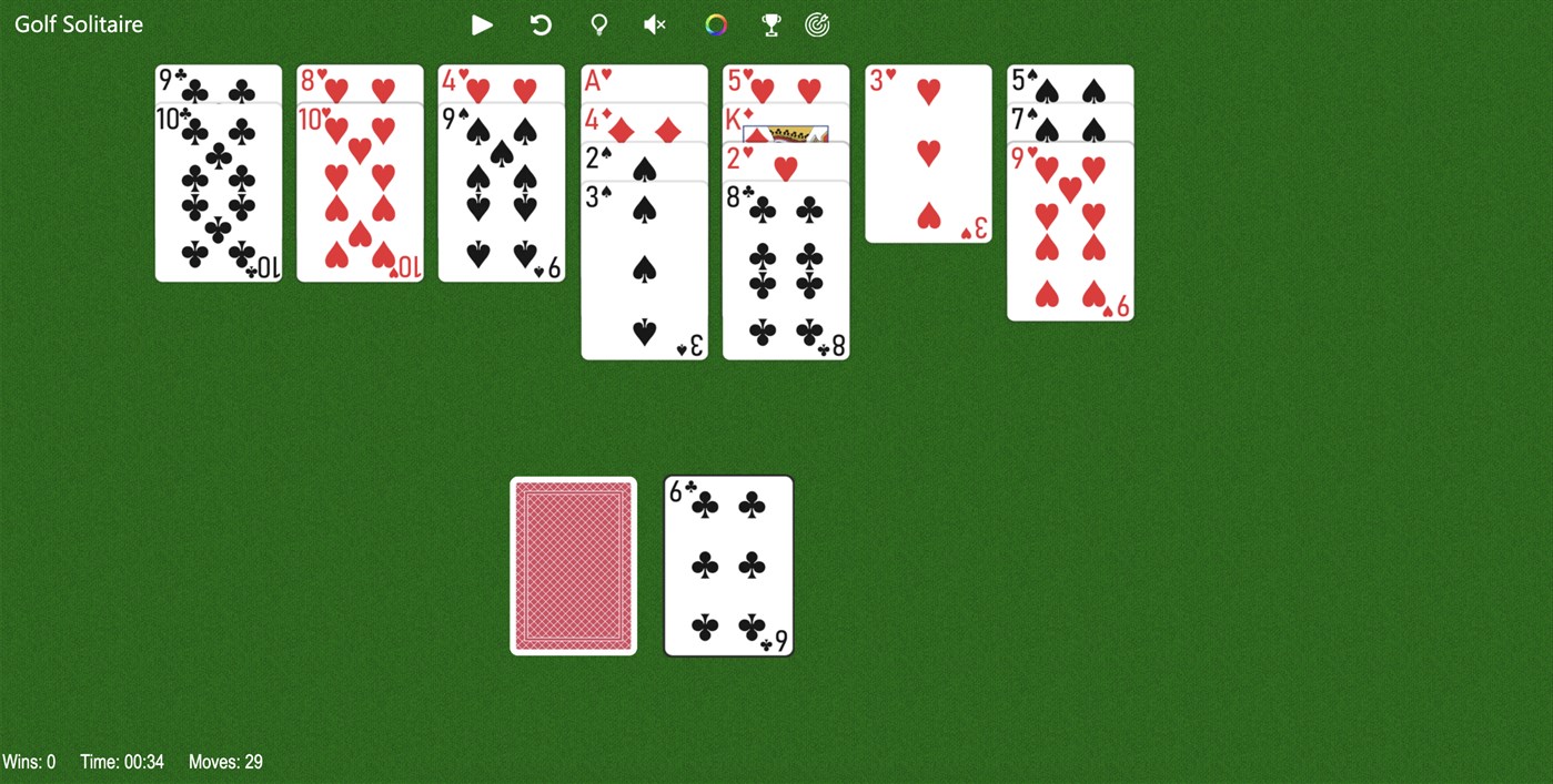 #4. Golf Solitaire Solitairee (Windows) 由: Solitairen