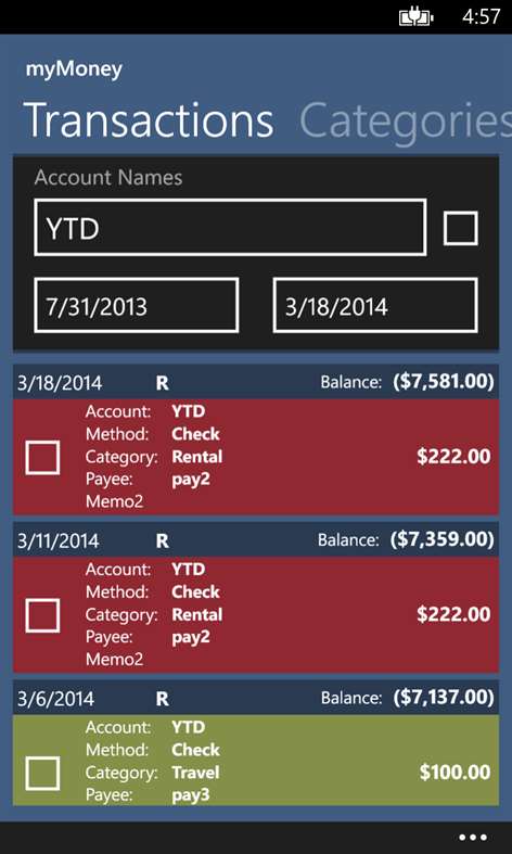 myMoney Screenshots 1