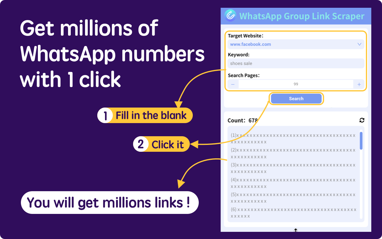 what is whatsapp group link scaper used for