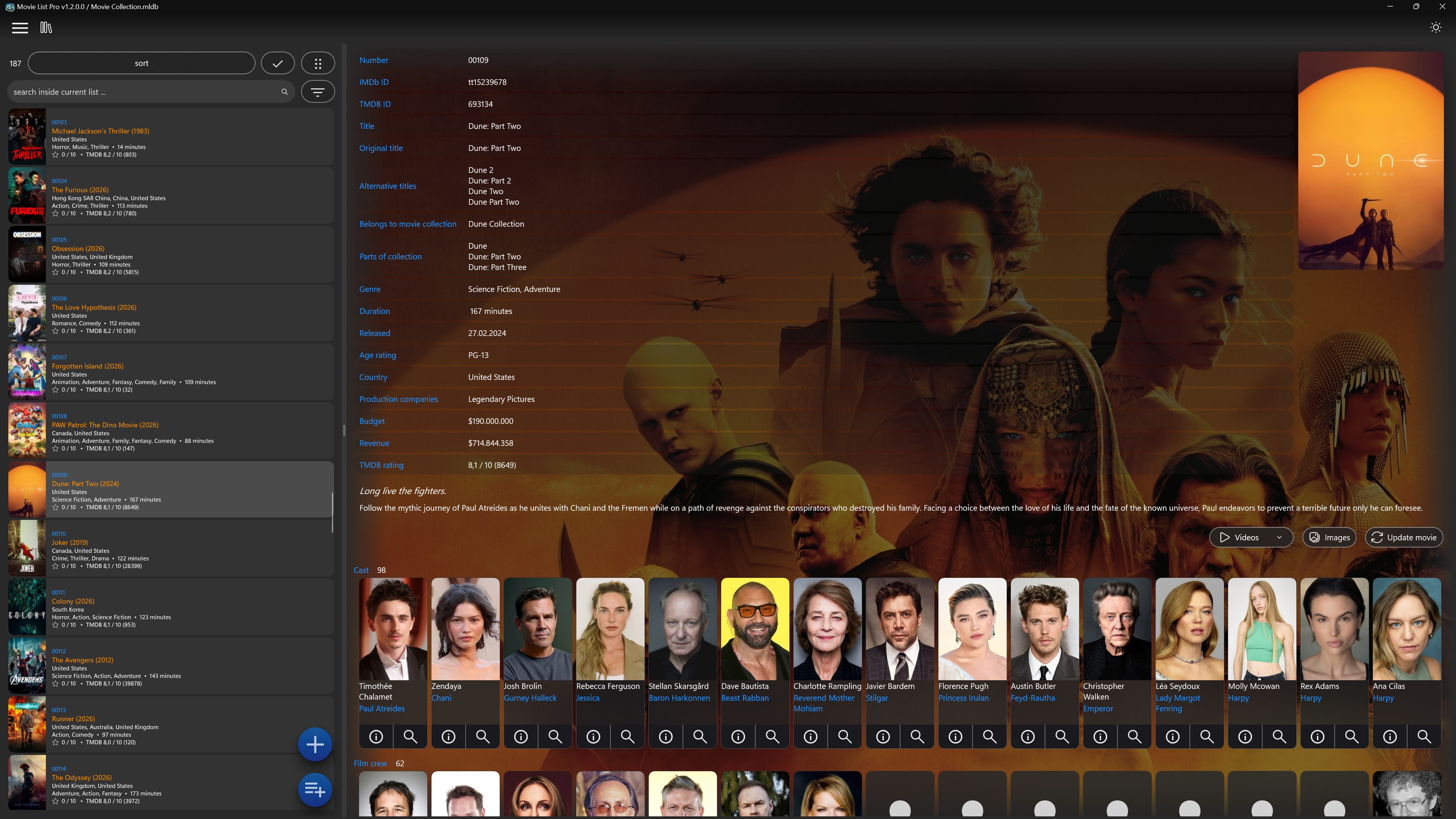 Movie List screenshot