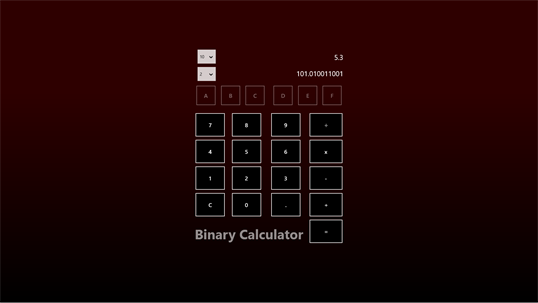 Binary Calculator for Windows 8 screenshot 1