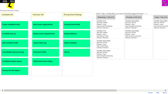 Driving Instructor Diary screenshot 1