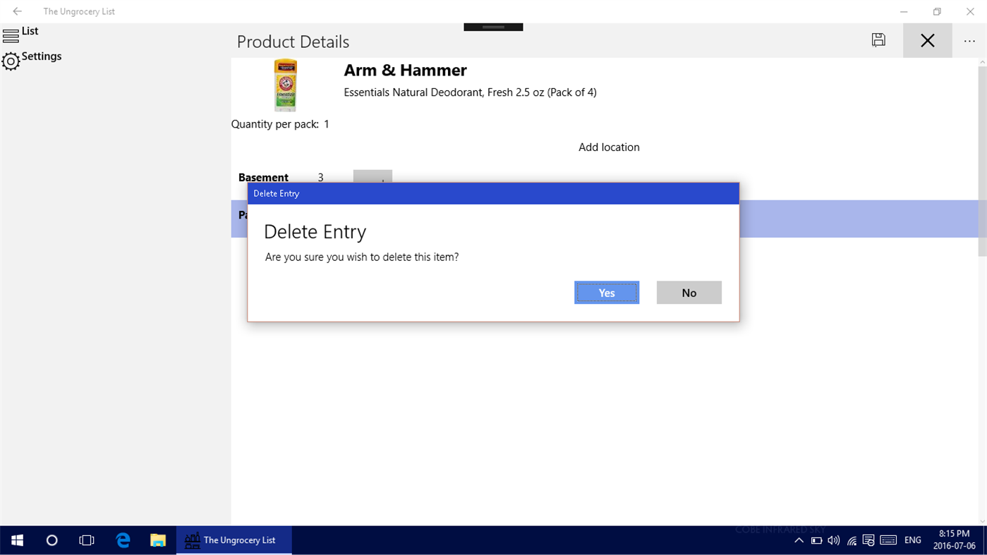 #4. The Ungrocery List (Windows) 由: Shafiq Jetha