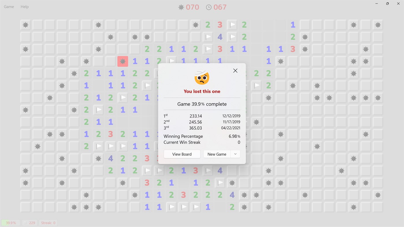 #3. Minesweep (Windows) 由: Cole.S
