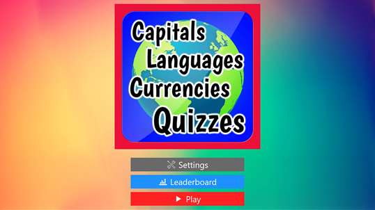 Country Capitals, Currencies and Languages Quiz screenshot 1