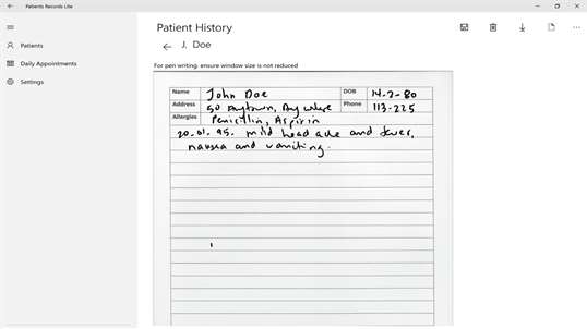 Patients Records Lite screenshot 4
