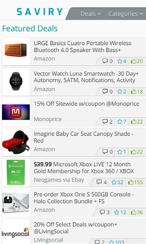 Saviry - Deals, Freebies, Sales Screenshots 1