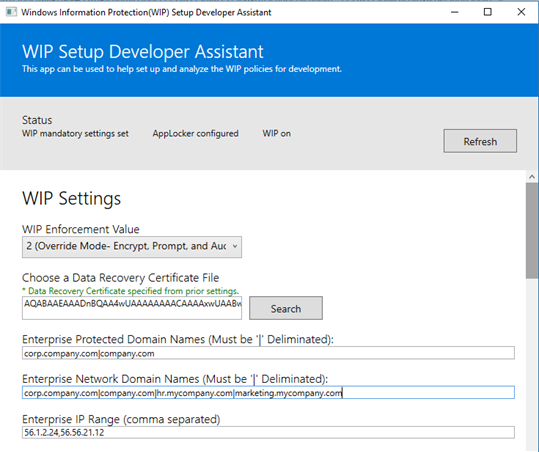 WIP Setup Developer Assistant screenshot 1
