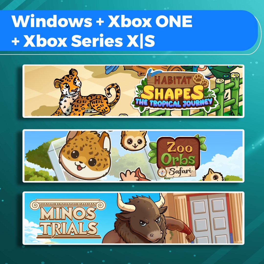 Habitat Shapes: The Tropical Journey + Zoo Orbs: Safari + Minos Trials (Bundle)