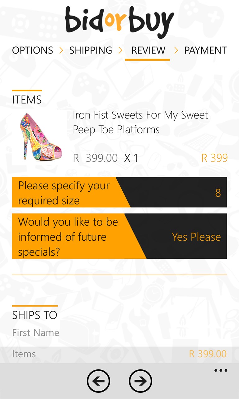 bidorbuy online shopping for Windows 10 Mobile