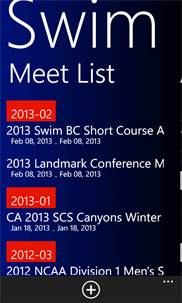 Swim Meet Results screenshot 1