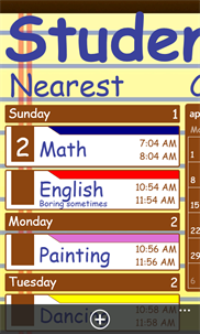 Student's TimeTable screenshot 1