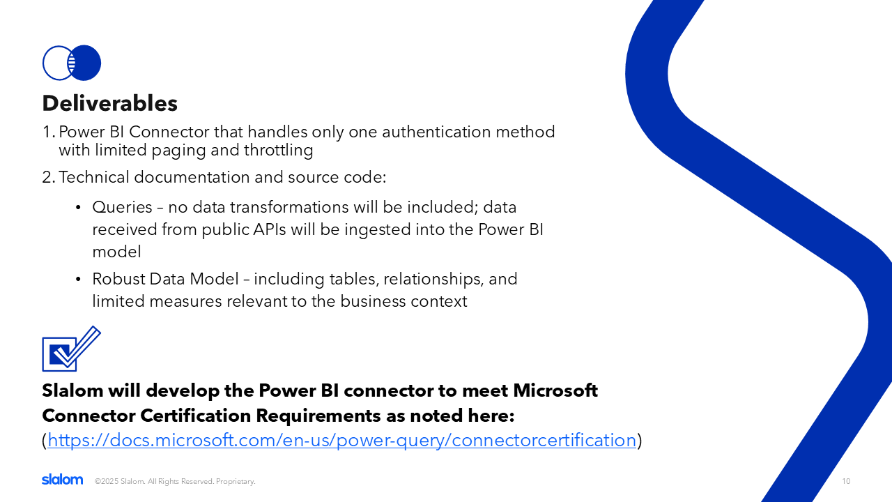 Snapshot 2 of Power BI Connector: 3-Wk Implementation