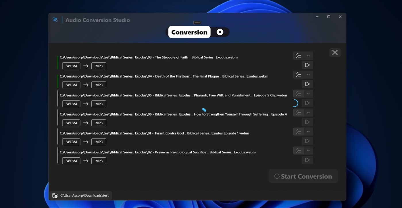 #1. Audio Conversion Studio (Windows) 由: parmata