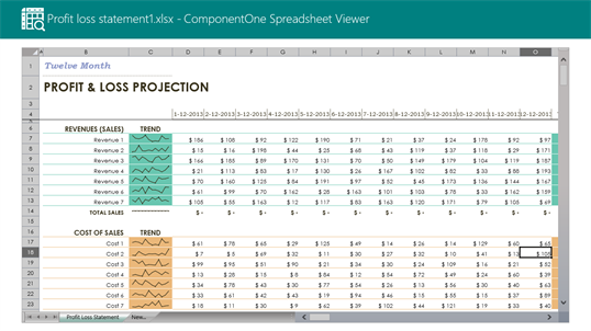 ComponentOne Spreadsheet Viewer screenshot 7