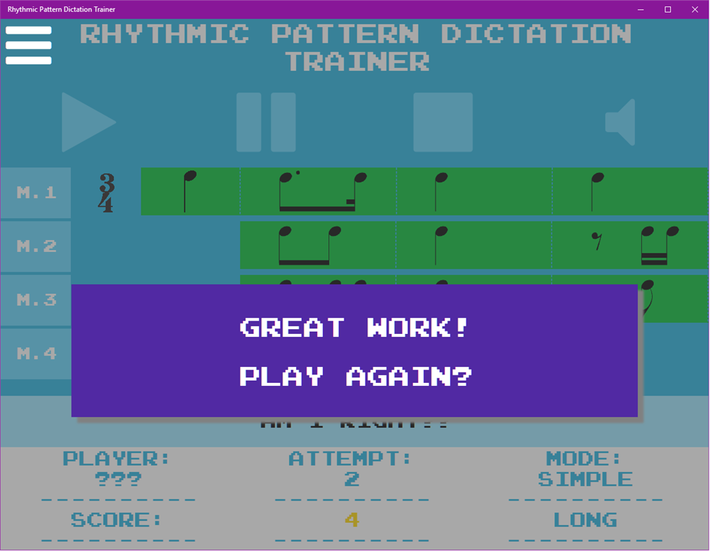 #5. Rhythmic Pattern Dictation Trainer (Windows) 게시자: Brian Edward Jarvis