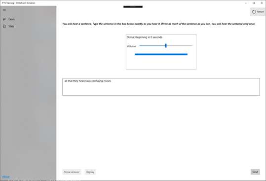 PTE Training - Write From Dictation screenshot 2
