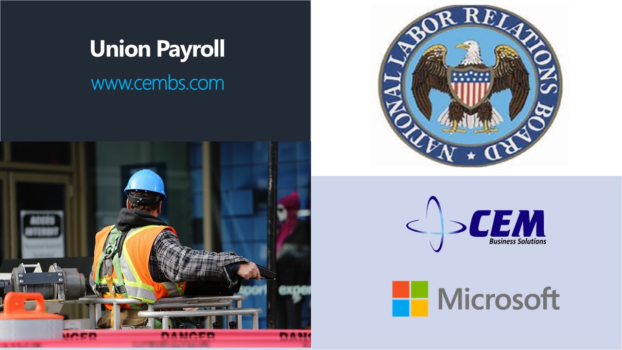 Snapshot 1 of CEM Union Payroll Software