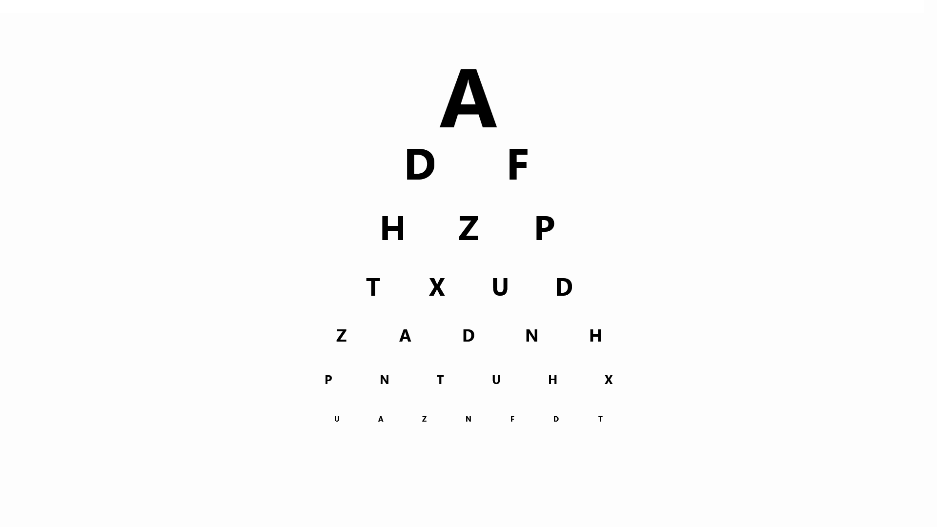 Vision Screening Chart