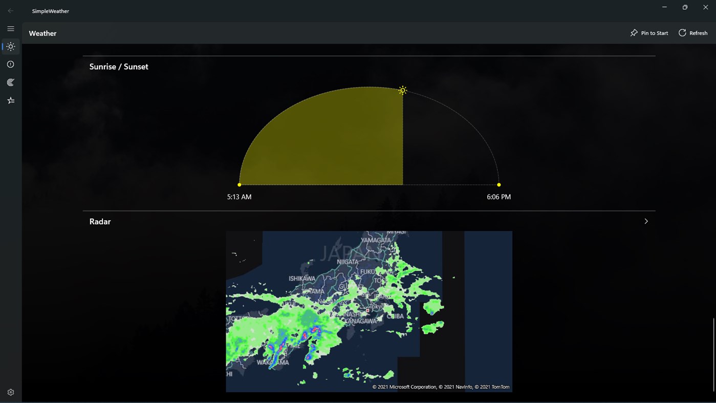 #4. SimpleWeather - A simple weather app (Windows) 由: Dave Antoine