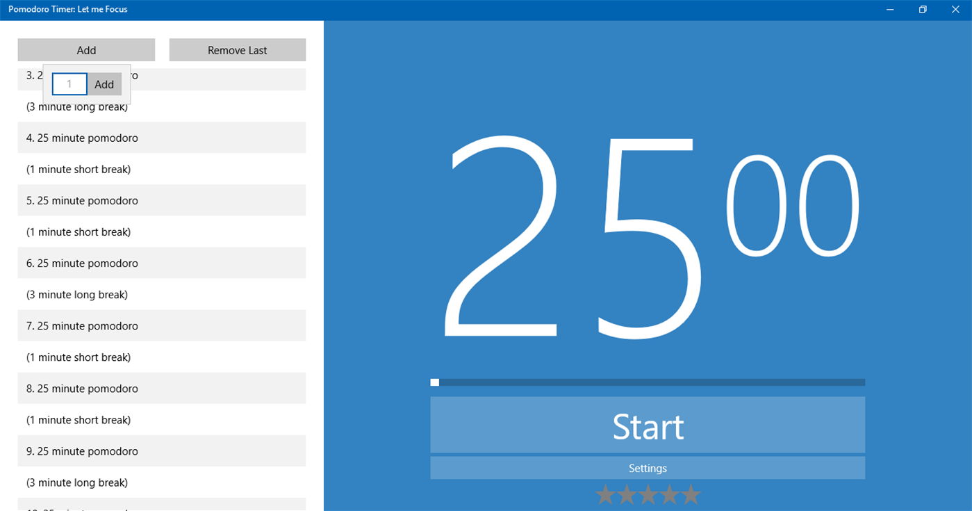 #4. Work and Study Timer Let me focus (Windows) Με: Best Apps for Windows
