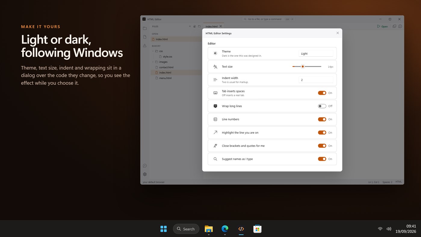#6. Simple HTML and CSS Editor (Windows) De: EvlarSoft LLC