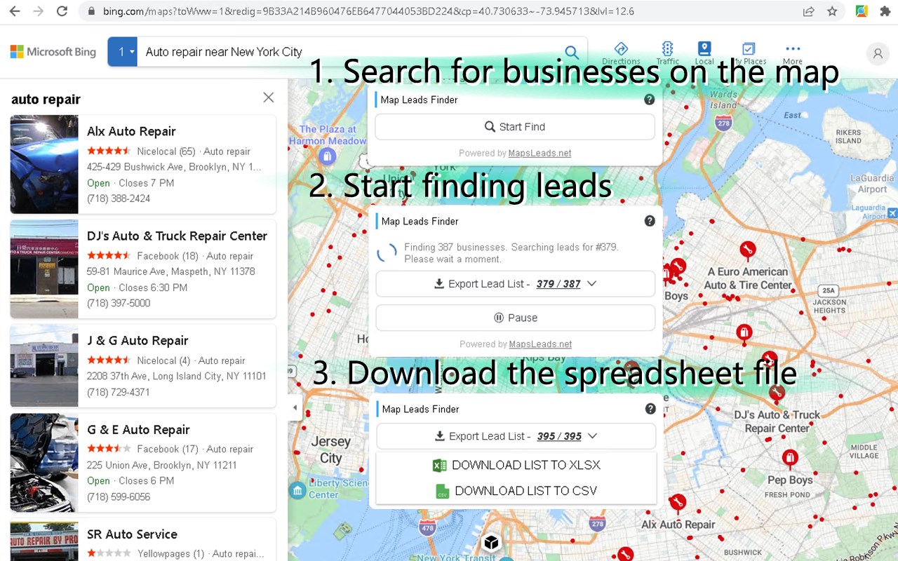 Maps Scraper & Leads Extractor - MapsLeads.net