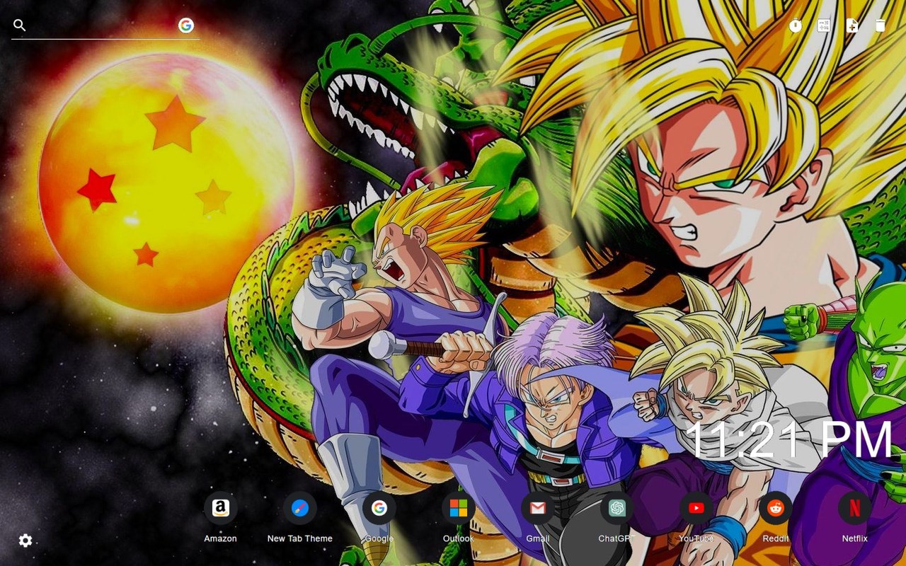 Goku Dragon Ball Wallpaper New Tab