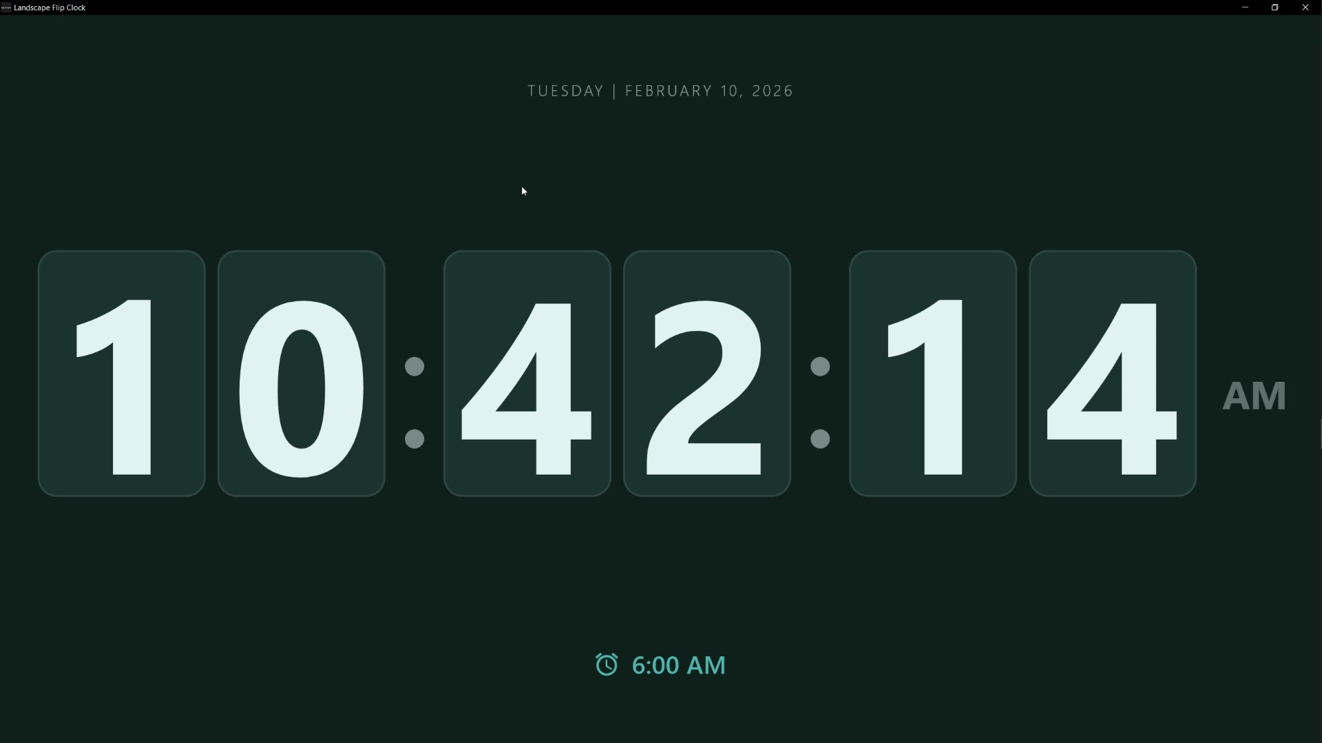 Landscape Digital Flip Clock - Free download and install on
