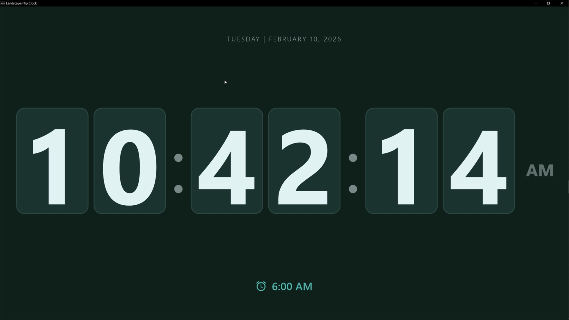 Landscape Digital Flip Clock - Free download and install on