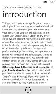 Local-Only Open Contact Store screenshot 1