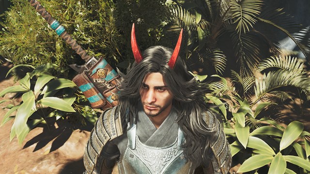 Hunter Layered Armor: Oni Horns Wig screenshot 3
