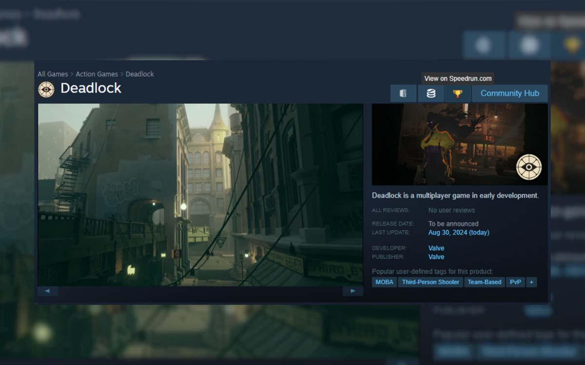 Speedrun URL on Steam