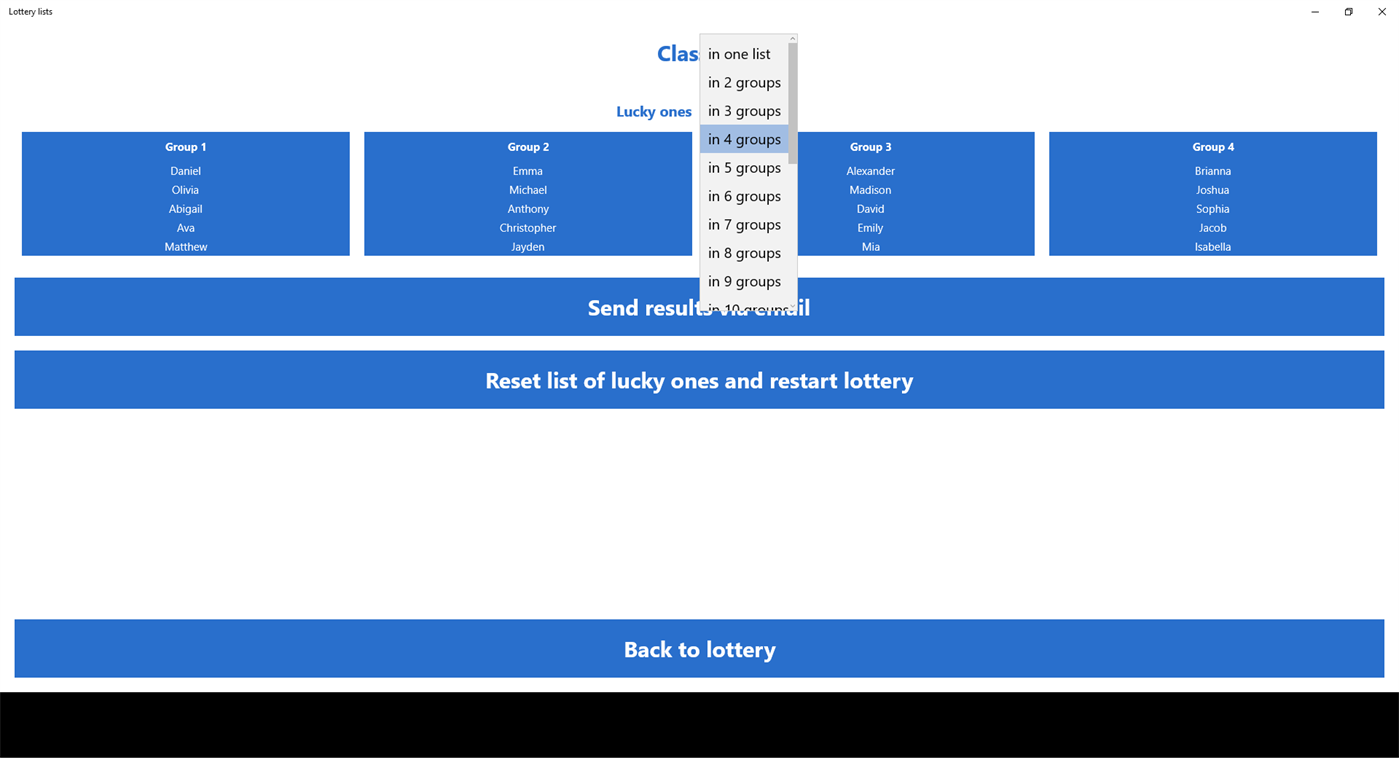 #5. Lottery lists (Windows) Av: Rantusoft