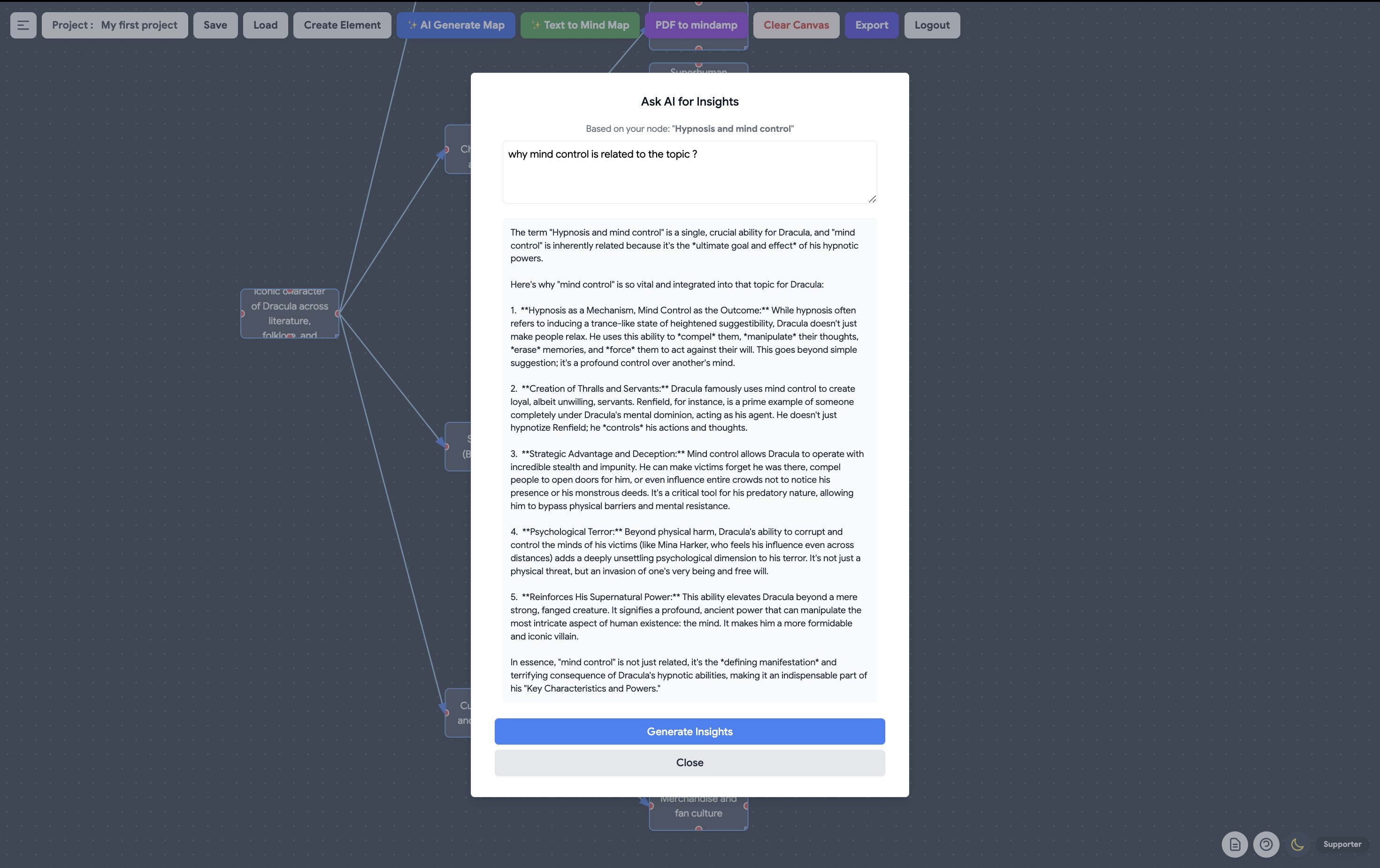 MindMap LM screenshot